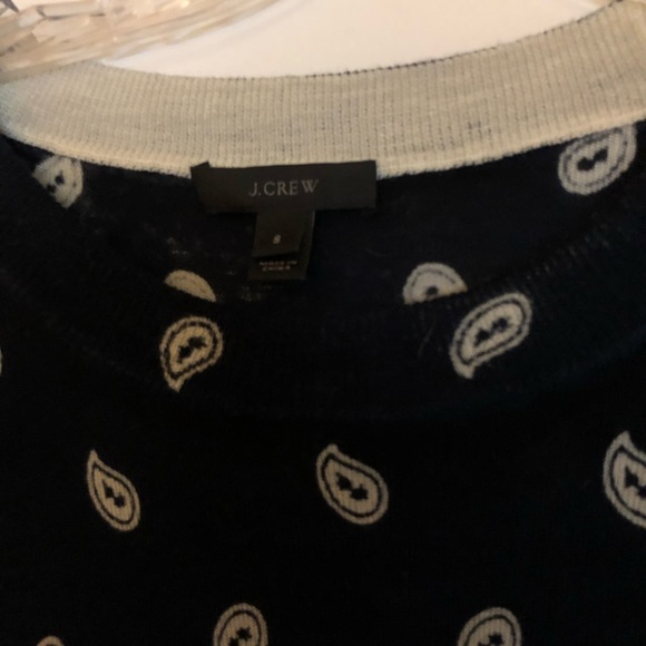 J. Crew bandana print tippi sweater in blue - Picture 3 of 5